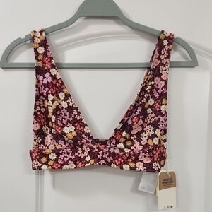 Billabong  Floral Swim Top Size Large